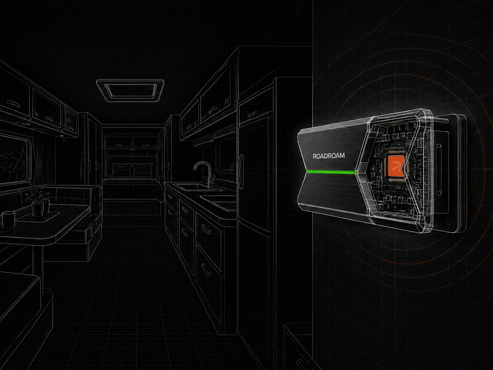 ROADROAM sensor inside an RV