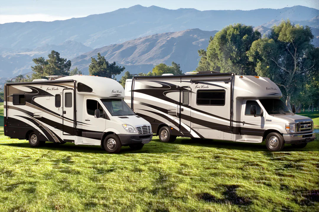 Two Class C motorhomes
