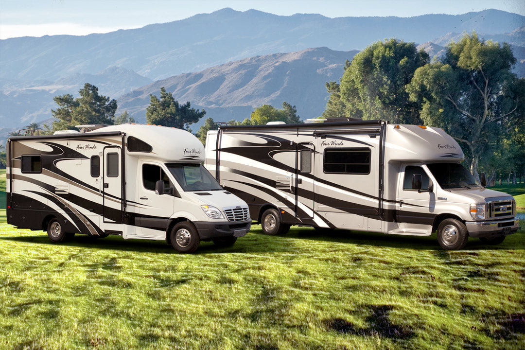Two Class C motorhomes